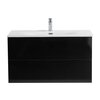 BelBagno Marino MARINO-CER-N-900-2C-SO-NL-P Тумба под раковину подвесная, 90x45.5, цвет: чёрный