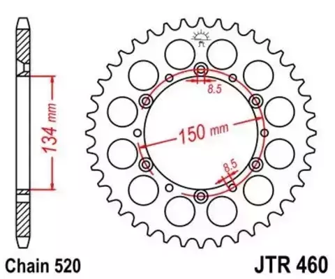 Звезда ведомая KLX230 JTR460.46