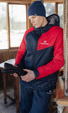 Детский тёплый прогулочный лыжный костюм Nordski Jr. Premium-Sport Red/Dark Navy