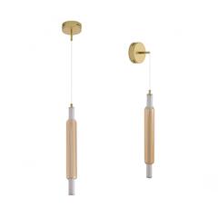 8259/15WCL LEDIO LN26 280 золото/амбер, металл/акрил/стекло Бра/подвес LED 15W 4000К 220V TRENDY