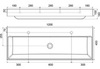 Ravak XJO01212000 Умывальник NATURAL DUO 1200 без перелива