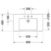 Duravit Vero 329850070 Раковина для мебели без перелива, без отв. под смес., 850x490мм, цвет: Белый