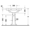 Duravit 1930 Series 857900000 Пьедестал для раковины 043870/043880, цвет: белый
