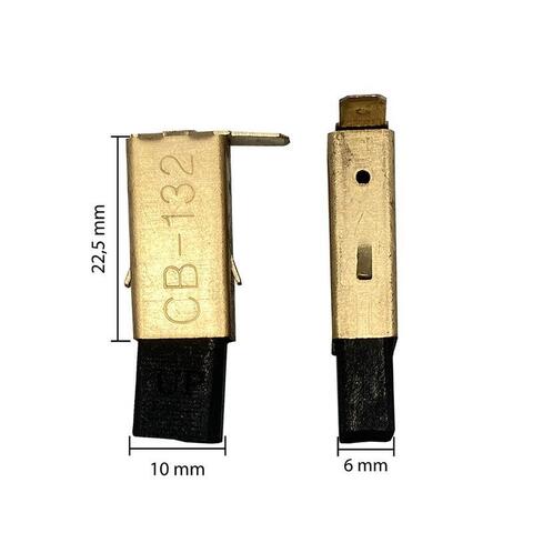 Щетка графитовая UNITED PARTS для MAKITA СВ-132 (аналог 191972-1) 6х10х22,5 мм с щеткодержателем (90-0455)