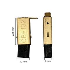 Щетка графитовая UNITED PARTS для MAKITA СВ-132 (аналог 191972-1) 6х10х22,5 мм с щеткодержателем (90-0455)