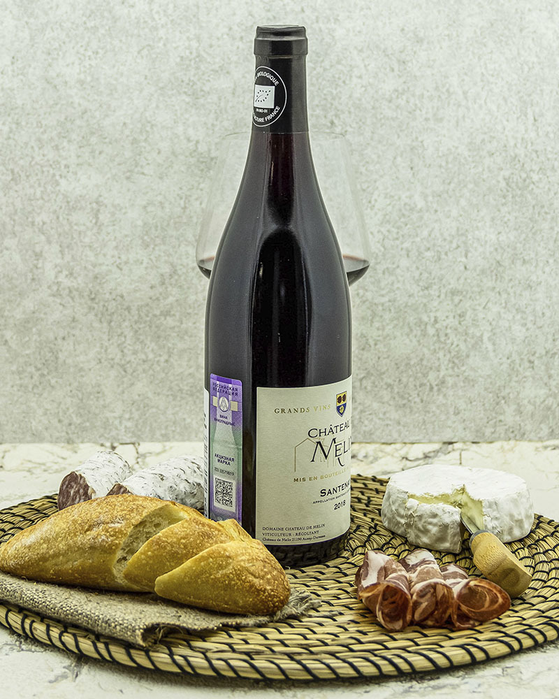 Вино Chateau De Melin Шато де Мелан Сантене Красное Cухое 2018 г.у. 13% 0,75 л, Франция