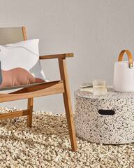 Журнальный столик Jenell terrazzo белый, Ø 52 см