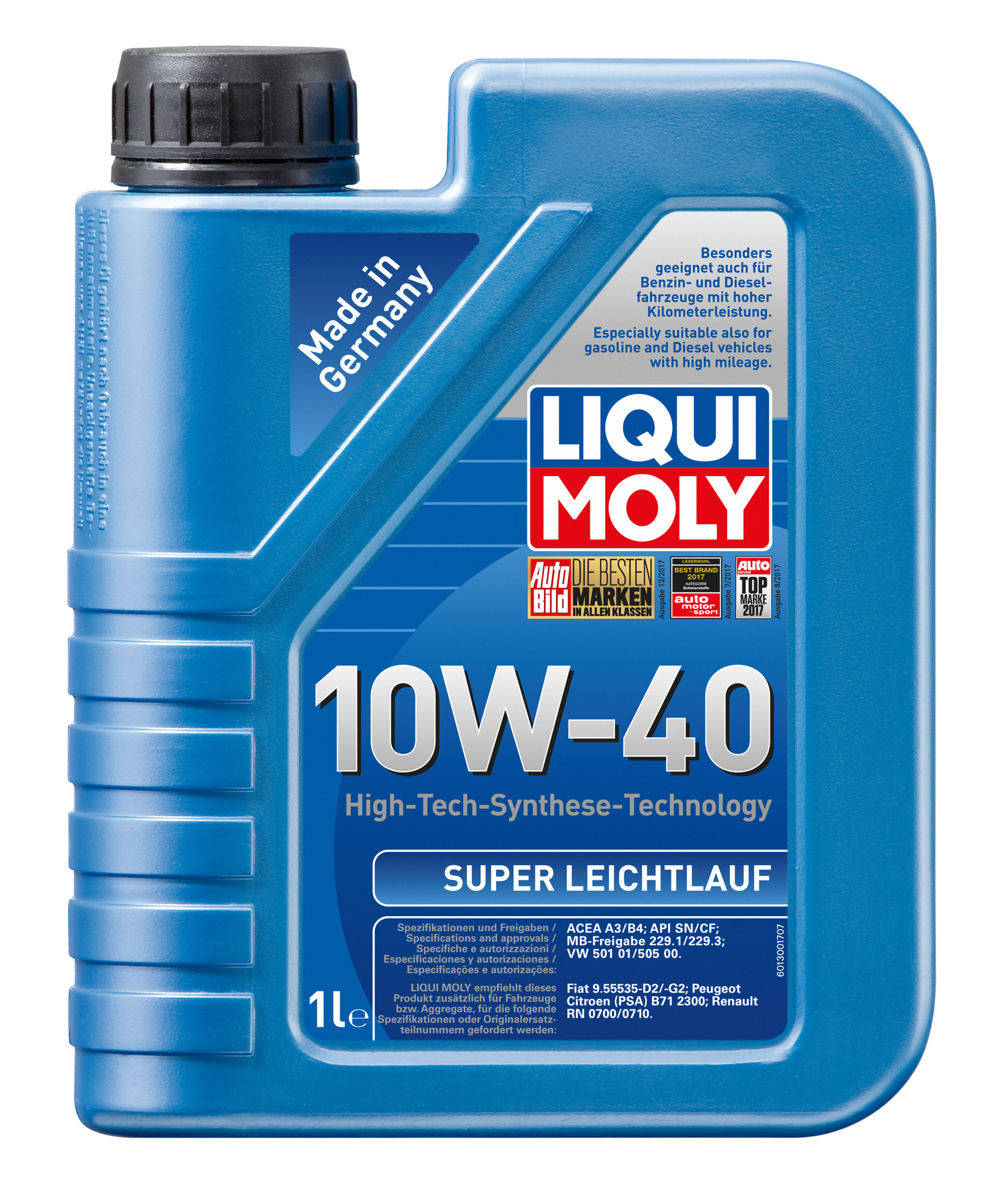Моторное масло Liqui Moly Super Leichtlauf 10W40 НС-синтетическое 1л