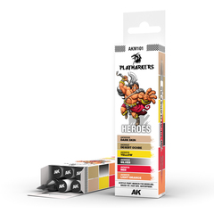 Набор Акриловых маркеров с кистью Playmarkers set - Heroes