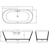 Cezares CZR-COMFORT-170-75-53-SSB-HND Ванна из искусственного камня Solid Surface 1700x750x530, с ручкой