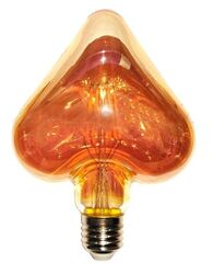 Лампа Ретро G80 4w 220V E27  Heart Amber