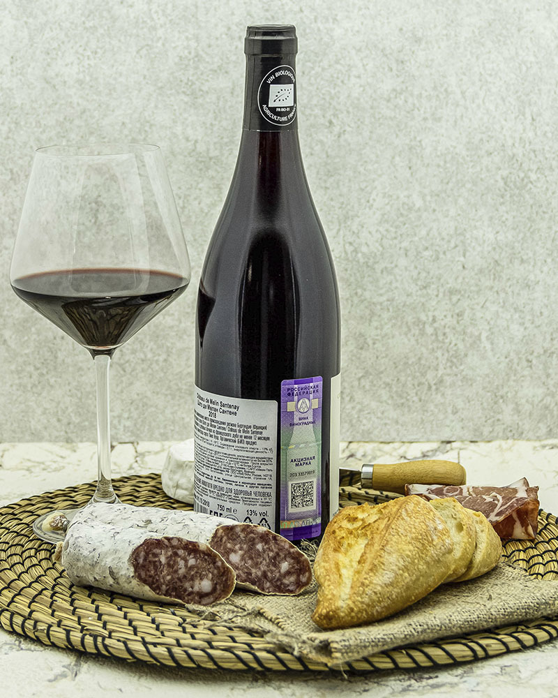 Вино Chateau De Melin Шато де Мелан Сантене Красное Cухое 2018 г.у. 13% 0,75 л, Франция