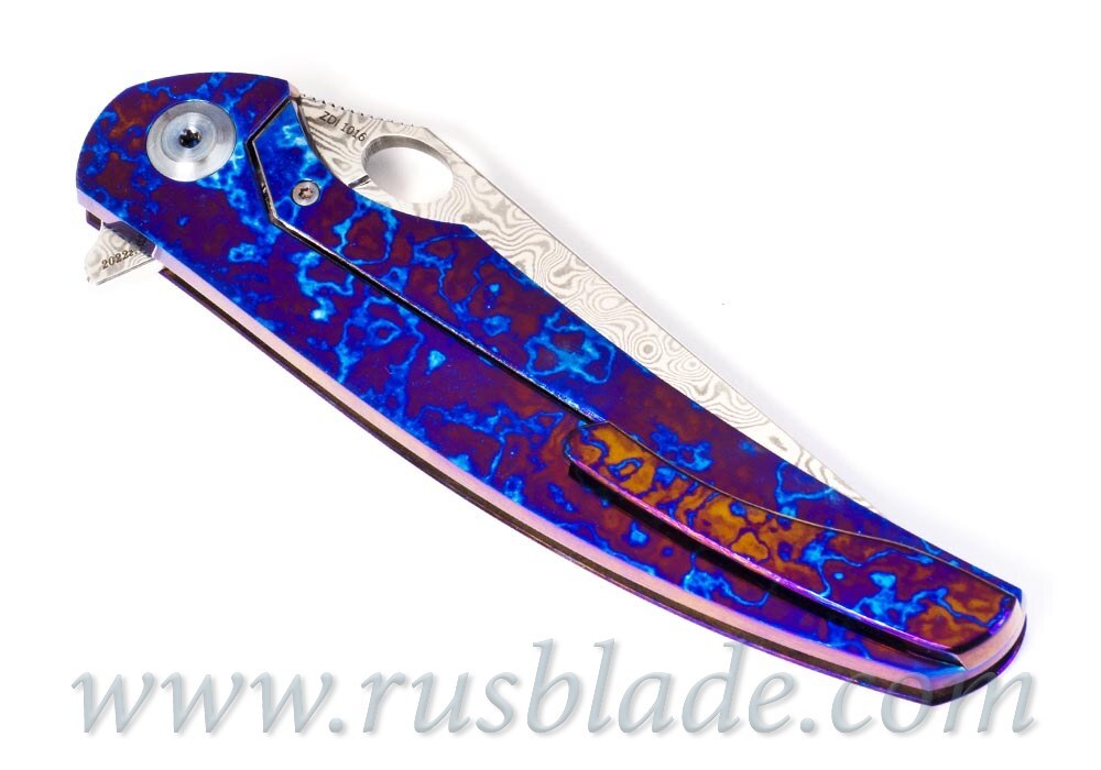 Cheburkov Full Custom Raven Damascus Timascus - фотография 