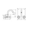 Hansgrohe Logis M32 71286000 Смеситель для кухни настенного монтажа