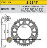 Звезда задняя ведомая Sunstar 5-3547-48 JTR897 JTA897