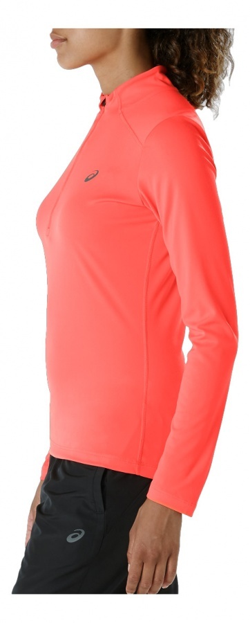 Рубашка для бега женская Asics Ls 1/2 Zip Top коралловая - 3