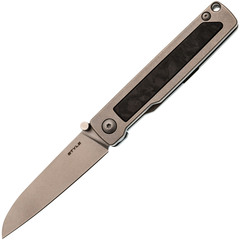 Фото Складной нож Mr.Blade Style stonewashed сталь N690, рукоять Grey Titanium