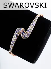 Браслет Молния с фиолетовыми кристаллами Swarovski