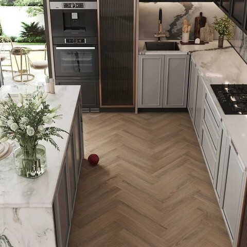 SWF каменный ламинат My Step Стоун Елка (Stone Herringbone) -  (MS8418)