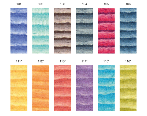 Пряжа Lana Grossa Meilenweit 100 Cosy Socks Soft Stripes 104