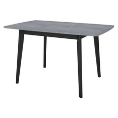 Стол Oslo раскладной 100-130x80x76см, Бетон Портленд, чёрный