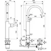 Ideal Standard Joy Neo Vessel BD155A5 Однорукоятковый смеситель для раковины с донным клапаном, 5 л/мин Magnetic Grey / Магнит