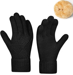 Перчатки трикотажные с утеплением Skully GLV-132 black сенсорные - 2