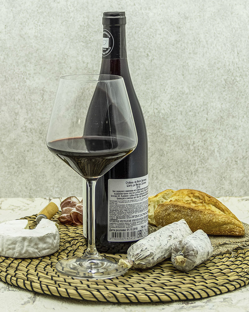 Вино Chateau De Melin Шато де Мелан Сантене Красное Cухое 2018 г.у. 13% 0,75 л, Франция
