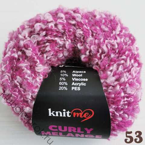 KNIT ME CURLY MELANGE KCM53, Орхидея
