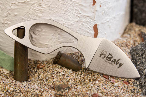 Туристический нож BABY (MINI HAMMY) AUS8, STONEWASH, Kizlyar Supreme, 4610094290056