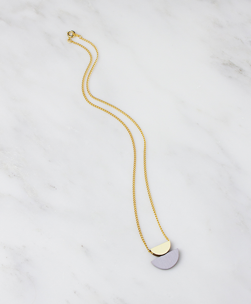Подвеска Double Crescent Necklace Lavender