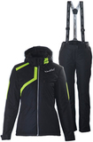 Женский утеплённый прогулочный лыжный костюм Nordski Premium Black-Lime