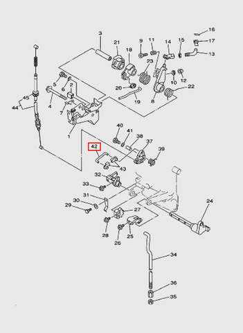 Тяга  для лодочного мотора T15, OTH 9,9 SEA-PRO (12-42)