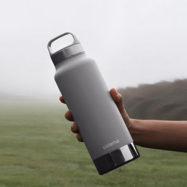 Термобутылка Sistema "Hydrate" 1 л, цвет Серый