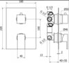 Cezares CZR-VDIM5-01-CR Встраиваемый однорычажный смеситель на 5 выхода, цвет: хром