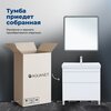Aquanet 346044 Тумба Слим 80 напольная 2 ящ. цв.белый сатин (346044)