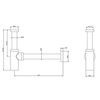 Gessi 01377#726 Сифон для раковины, круглый, цвет: warm bronze brushed pvd