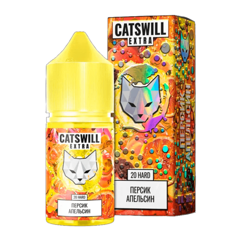 Жидкость CATSWILL EXTRA Salt 2% HARD 30 ml - Персик Апельсин