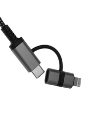 Кабель переходник с Type-C на Lightning на джек (Папа 3.5мм 3 pin)