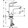 Hansgrohe Logis 71100000 Смеситель для раковины однорычажный с донным клапаном