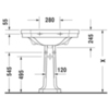 Duravit 1930 Series 8579000001 Пьедестал для раковины 043870/043880, цвет: белый c Wonder Gliss