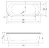 Cezares METAURO-WALL-180-80-40-W37 Акриловая ванна 180x80, цвет: белый