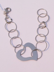 Сердце (серебряный браслет )