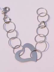 Сердце (серебряный браслет )
