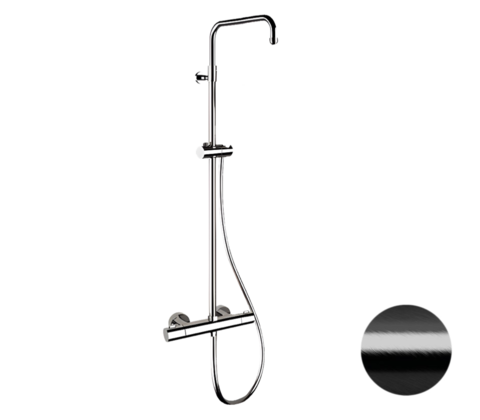 Remer Elegance EQ32ASSDCFP Душевая система термостатическая, цвет: черный хром брашированный