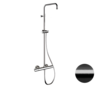 Remer Elegance EQ32ASSDCFP Душевая система термостатическая, цвет: черный хром брашированный