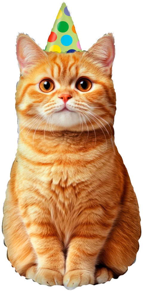 К Мини-фигура, Котик в колпачке, 17''/43 см, 5 шт.