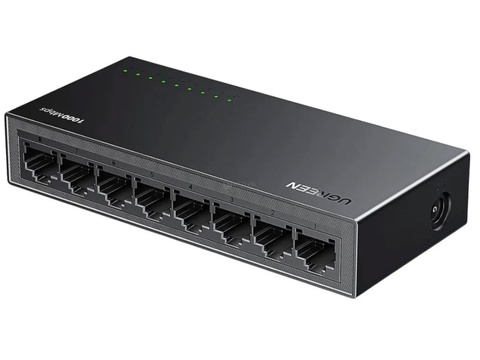 Коммутатор сетевой  UGREEN CM834 (35499EU) 8-Port Gigabit Ethernet Switch PC+ABS Housing EU, серый
