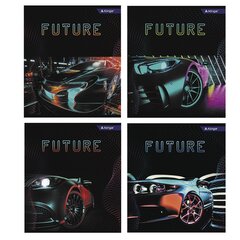 
          Тетрадь 36л., А5, клетка, Alingar "Future Car", скрепка, мелованный картон (стандарт) , блок офсет, 4 дизайна в пленке т/у