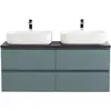 BelBagno KRAFT-1200-4C-SO-AO База под раковину подвесная с фрезерованными ручками по всей длине фасада с чет-мя выкатн. ящ., Голубой Мат.,1200x455x500